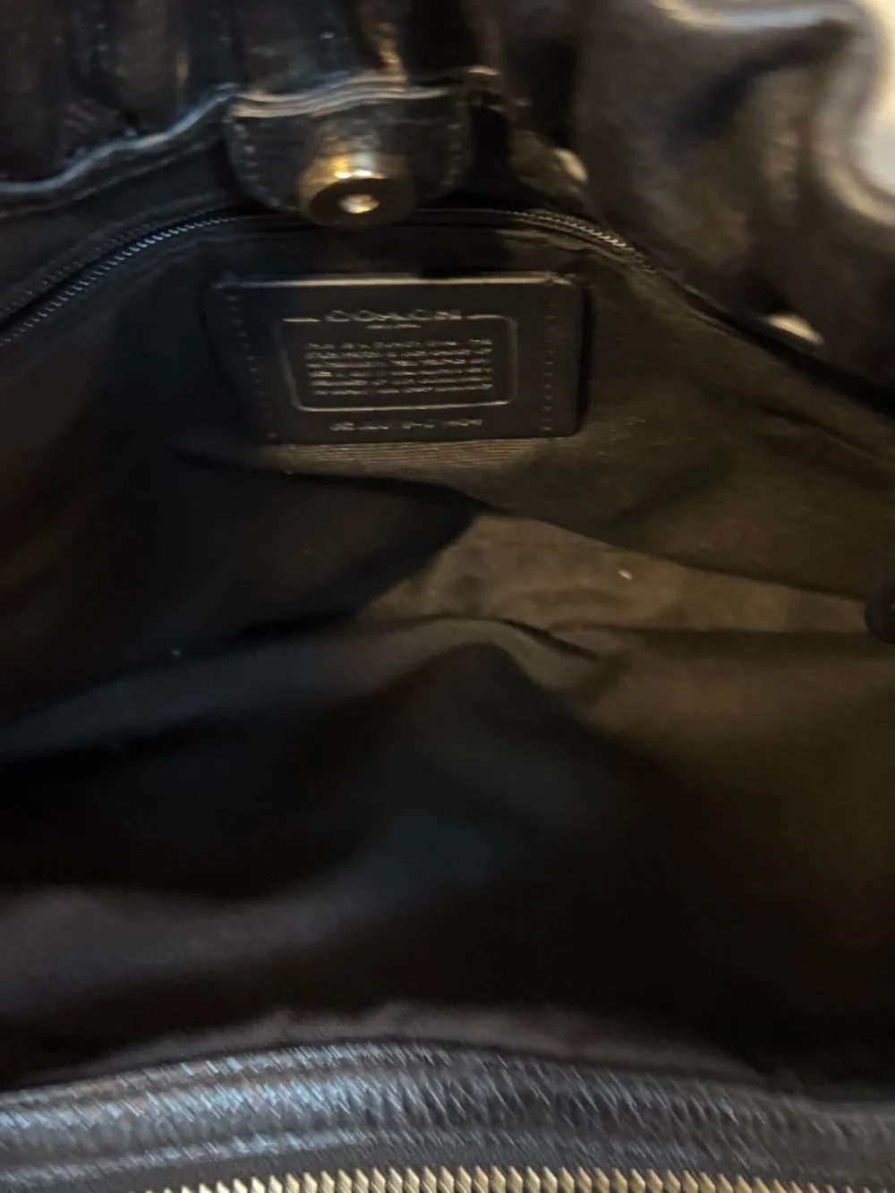 Coach Maya Black Leather Shoulder Bag EUC C1454